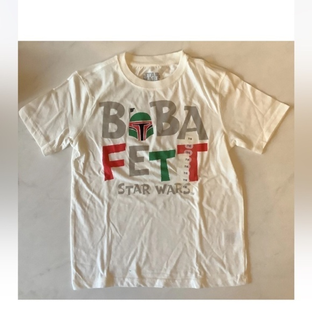 Star Wars Boba Fett Kids Tee - White, Red, Green, Gray
